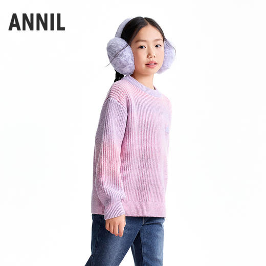 【实体店同款】女童圆领针织衫冬季新款安奈儿童装AG544033 商品图1