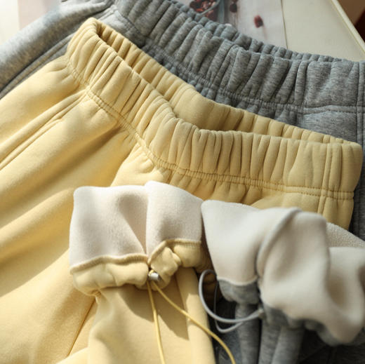 【一条过冬，俩种裤型任意切换】2025加绒加厚两穿休闲裤松紧腰宽松直筒阔腿运动卫裤女秋冬 商品图3