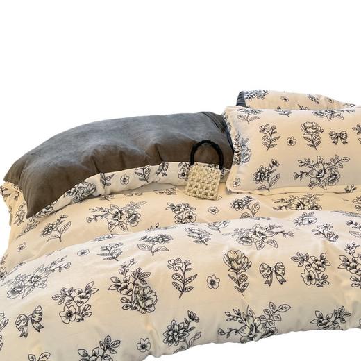 【秋冬季新款印花牛奶绒四件套】卡通风加厚保暖床单四件套 商品图4