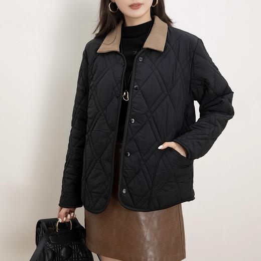 【可拆卸翻领 一衣两穿】姹弥空气层可拆翻领羊毛外套 羊毛填充柔软保暖轻盈 菱格型绗缝工艺美观锁温不跑绒 百搭舒适 商品图6