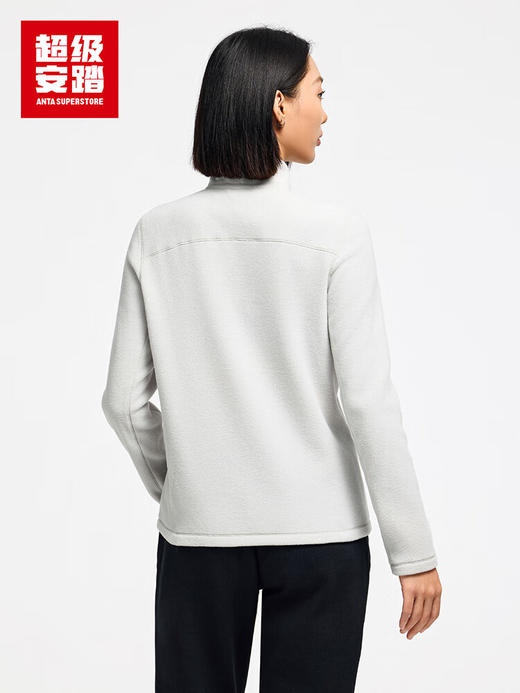 超级安踏焱壳丨抓绒运动卫衣女户外POLARTEC保暖针织立领套头衫162546709U 商品图2