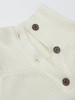 2025 秋冬新款米白色半开领纽扣毛衣 设计感做旧破边针织衫 宽松慵懒风小众别致上衣 商品缩略图3