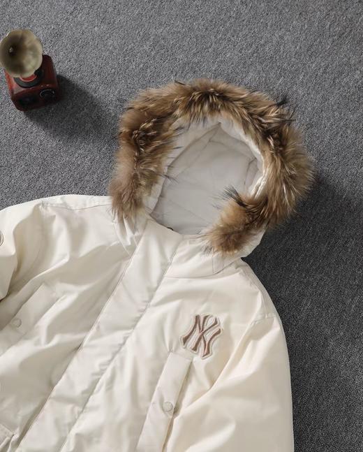 D111969大标带毛字母连帽工装中长款羽绒服 商品图8