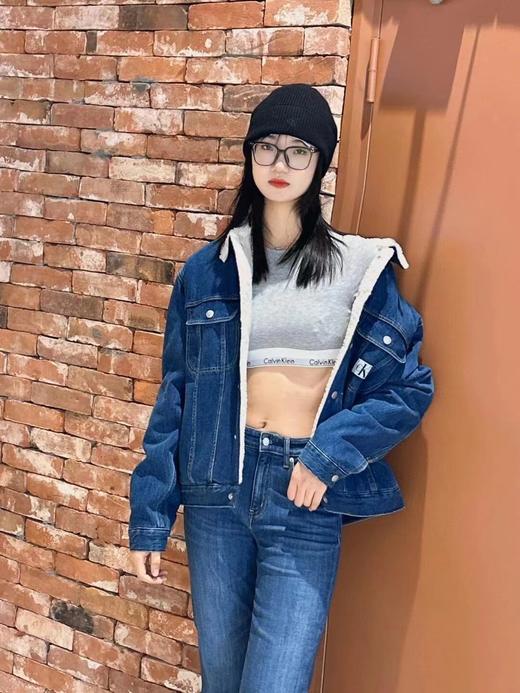 D111967防寒重工水洗双袋羊羔毛牛仔棉服情侣外套 商品图13