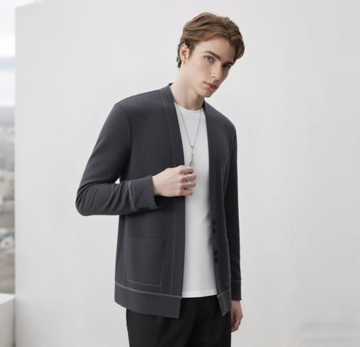 【72小时发货】Gesamy男士绵羊毛圆领卫衣/针织开衫 混纺面料柔软亲肤保暖力满分 儒雅少年感简约百搭秋冬男士必备 商品图8