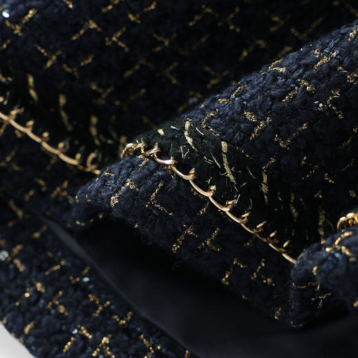 「高货wl」全新升级【铂金会员367/天猫499/差价132】(02312)洛诗琳法式重工金线小香风外套2025秋冬粗花呢羊毛外套 商品图4