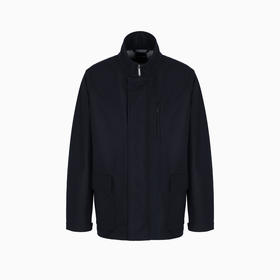 EMPORIO ARMANI 阿玛尼 男士全拉链羊毛针织外套 黑灰色 EM003545 AF18428 U8139