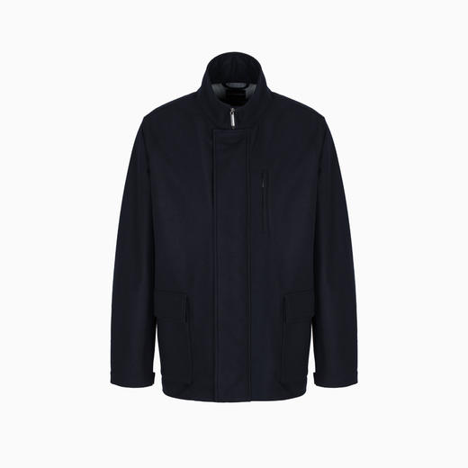 EMPORIO ARMANI 阿玛尼 男士全拉链羊毛针织外套 黑灰色 EM003545 AF18428 U8139 商品图0