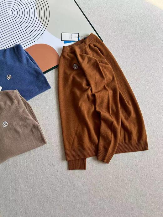 D111920秋冬新款纯色通勤上衣男保暖休闲毛衣羊绒针织衫上衣 商品图14