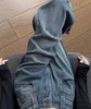 D111932保暖复古星空纹阔腿牛仔裤高腰宽松显瘦直筒阔腿裤 商品缩略图9