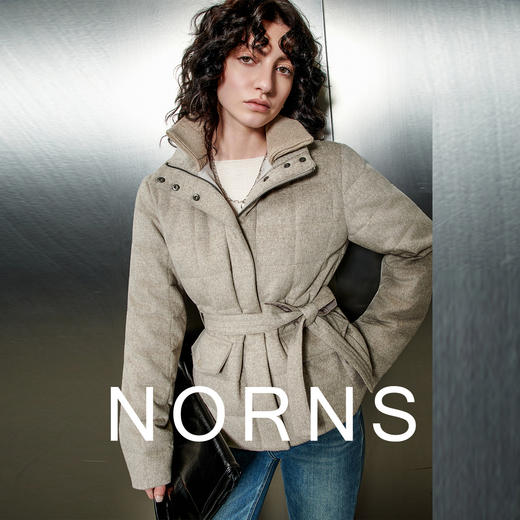 NORNS LADY诺恩【方糖奶霜】冬季短款外套立领显瘦方格保暖外套 T25WQ01743【现货】 商品图1