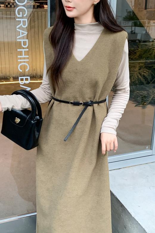 Le Malene 复古气质背心连衣裙+打底衫套装 21596 商品图3