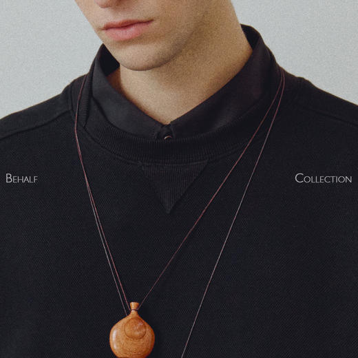 714street高端线BEHALF 交叉领 立体蜂窝肌理混纺棉 茧型短宽卫衣 商品图3