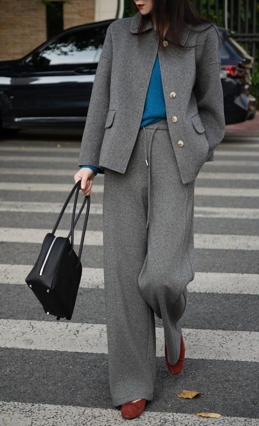 糯感云朵|设计感抽绳直筒裤 商品图2