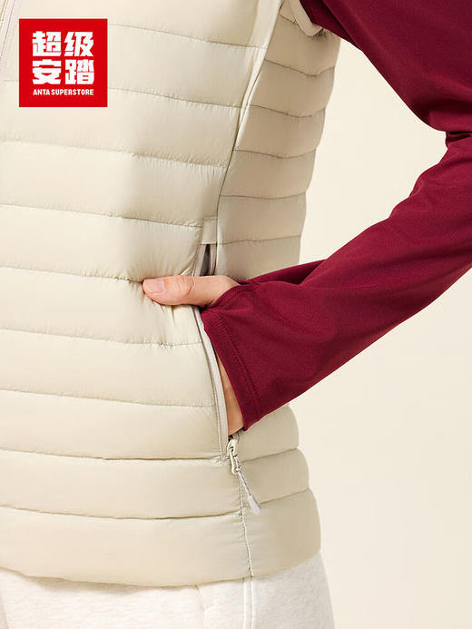 超级安踏轻薄羽绒马甲女士秋冬修身防泼水保暖运动外套162546902U 商品图8
