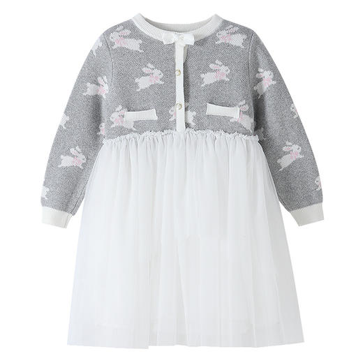 【实体店同款】女童长袖针织连衣裙冬季新款安奈儿童装XG543054 商品图5