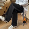 D111925加绒新款阔腿格子裤修饰腿型情侣款卫裤 商品缩略图2