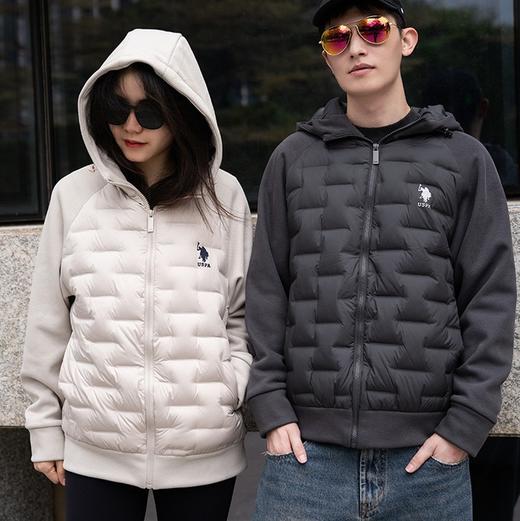 U.S.POLO ASSN都市格纹90白鸭绒轻羽绒，男女同款 ，轻薄保暖又利落有型，穿上痞帅有格调，男女同款 商品图13