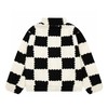D111947联名款棋盘格子刺绣logo字母情侣立领羊羔毛外套 商品缩略图2