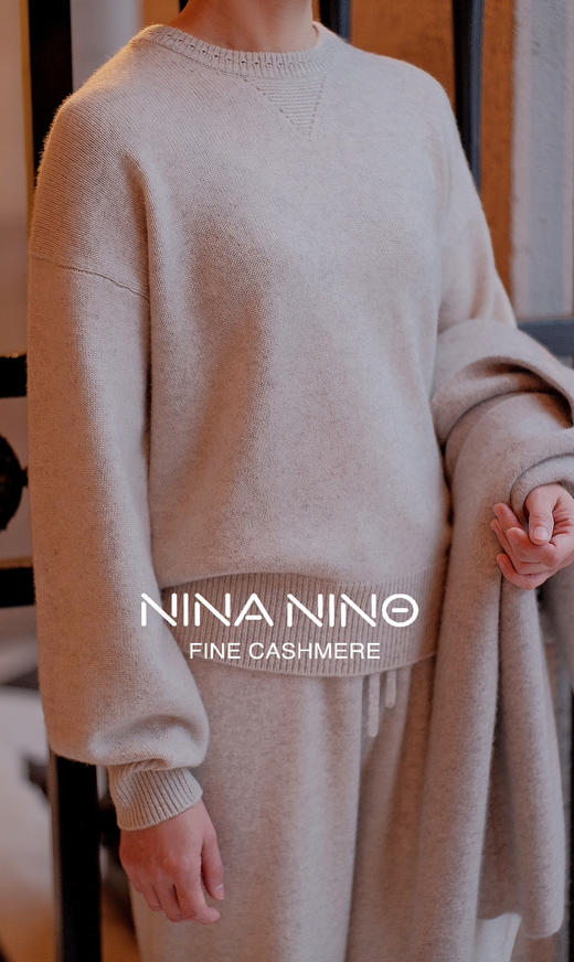 泡泡袖圆领衫 羊绒套衫 商品图1