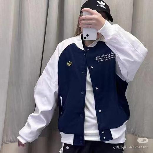 D111959呢子皮机绗棉拼接设计刺绣logo外套夹克 商品图5