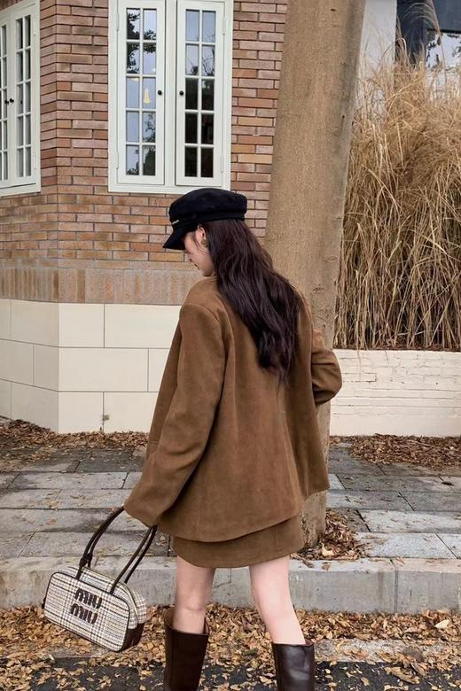 Kai & Kiera 经典棕色气质通勤西装半裙套装 21627 商品图8