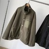 D111956复古松弛感立领+按扣设计摇粒绒立领夹克 商品缩略图11