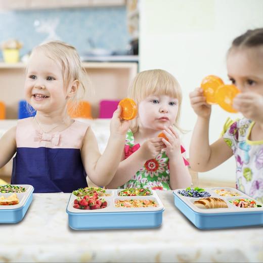 FDA认证 美国沃尔玛 HANMFEI 便当盒 优质食品级PP材质 4分隔密封不串味饭盒 1500ml 商品图5