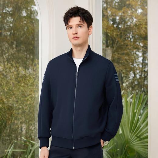 【上衣+裤子】罗蒙运动休闲套装男秋季新品纯色百搭校园运动套装男 商品图3