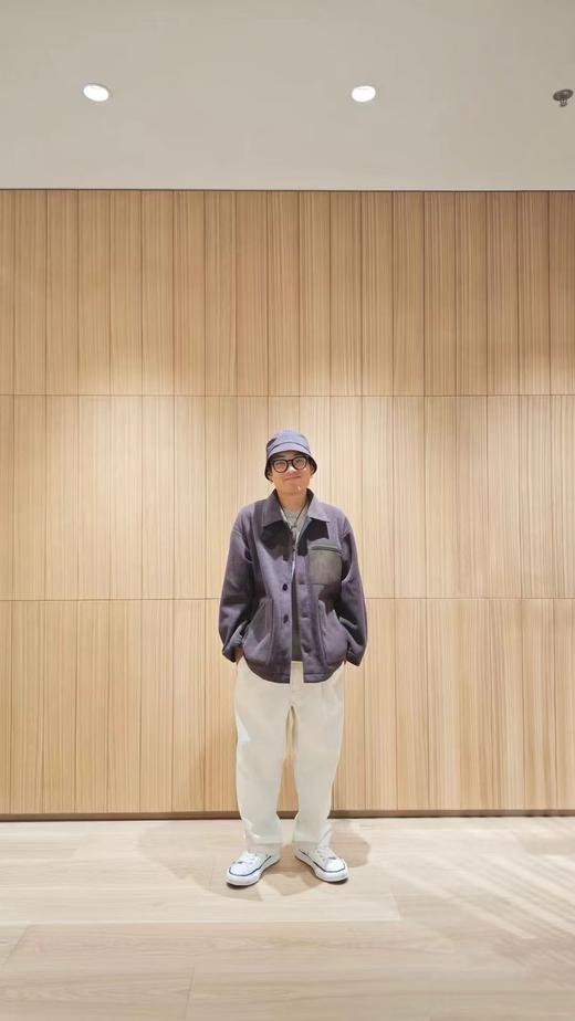 D111956复古松弛感立领+按扣设计摇粒绒立领夹克 商品图10