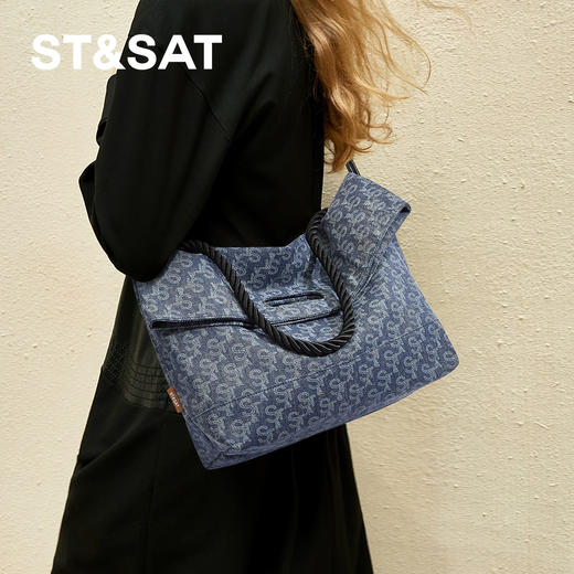 星期六通勤系列丹宁牛仔托特包SSD521A06Z 商品图1