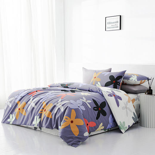 梦洁美颂 磨绒印花四件套 恋青春 商品图5