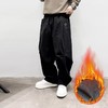 D111923户外高街加绒加厚重磅水洗宽松多口袋工装机能束脚裤 商品缩略图3