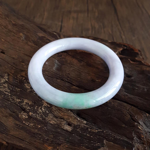 【天然正品】A货翡翠天然细腻圆条春彩紫罗兰糯种54号翡翠手镯54号（皆取最大值）女士230325AH13特价：1280元 商品图2
