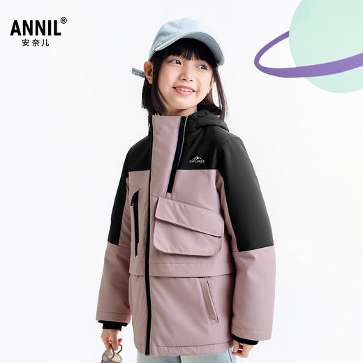 【夹棉/加绒/双重暖】男女童棉衣冬季新款安奈儿童装EM545705 商品图1