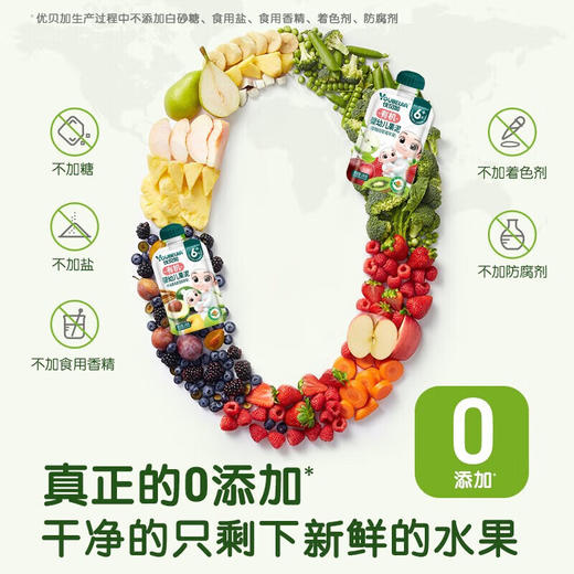 优贝加高纯果泥-樱桃树莓苹果猕猴桃100g 商品图1