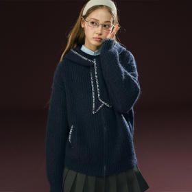 Ariseism 美式复古设计感针织开衫毛衣女秋冬新款上衣