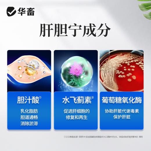 【积分兑换】华畜肝胆宁200g 改善采食 减少应激 保护肝脏 不易生病 商品图2