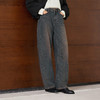 森马牛仔裤女做旧宽松香蕉裤高街潮酷2025冬新款亲肤弯刀裤废土风 商品缩略图2