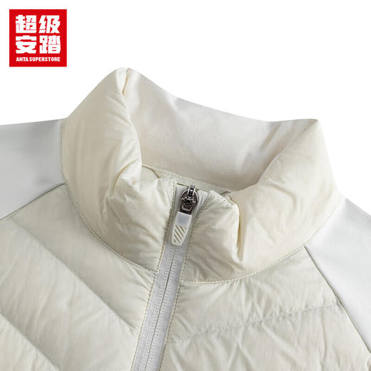 超级安踏羽绒拼接运动外套女士秋冬防泼水鸭绒保暖夹克外套女162546616U 商品图4