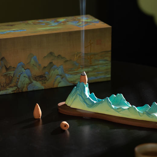 天然倒流香+老檀香，可闻可赏，【上新了故宫】出品【千里江山熏香套装】 商品图5