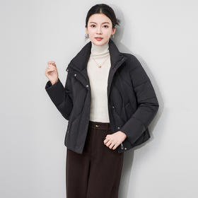 「高货wl」全新升级【铂金会员487/天猫659/差价172】(02450)洛诗琳气质立领短款羽绒服2025冬季通勤优雅防风保暖外套