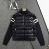 D111935男士拼接针织绗缝羽绒立领夹克外套羽绒服 商品缩略图5