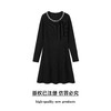 奢姿大码女装2025冬季蝴蝶结钻饰圆领连衣裙胖妹妹时尚针织裙子9854870579 商品缩略图0