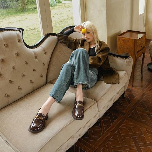 【一脚蹬英伦小皮鞋】 透气软底真皮乐福鞋3.5CM-CC 商品图4