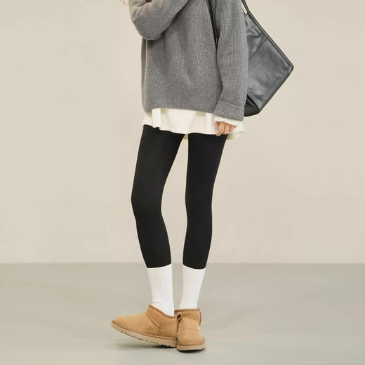 【高奢款打底裤】安第斯山羊绒晓星氨纶自发热九分打底裤 1123 轻柔包裹肉感腿型，提臀显瘦；14cm加宽高腰设计 平坦小腹 舒适不勒；纤腰+长腿+翘臀一件速刻 商品图5