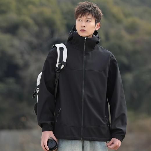【专属】鸟家同款面料【诗班雅 软壳机能冲锋夹克】防风、抗寒保暖、防刮轻便、不挑年龄、不挑场合、男女同款、单穿/内搭都可！ 商品图0