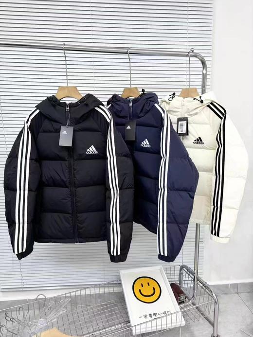 D111974日系纯色系列三道杠基础款情侣羽绒服 商品图0