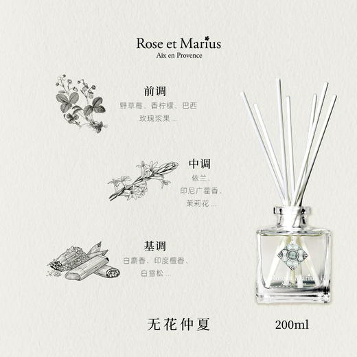 【小众沙龙香】馥说Rose et Marius 无火香薰礼盒 法国进口普罗旺斯大师调香持久扩香 200ml 商品图8