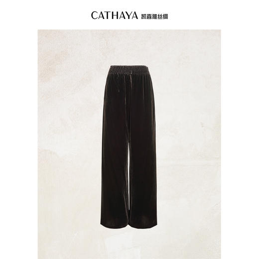凯喜雅 丝绒直筒裤 商品图0